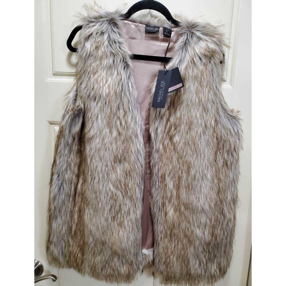 NWT Rachel Zoe Faux Fur Vest